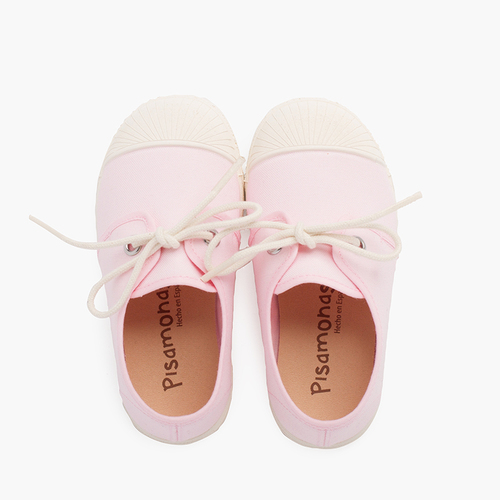 Ténis Casual Lona Biqueira Borracha Rosa