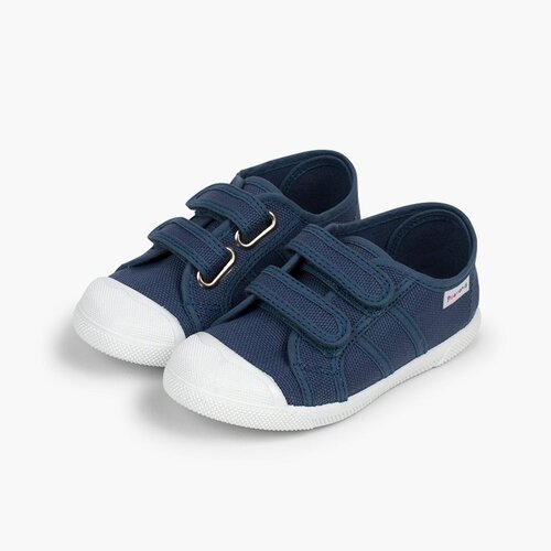 Ténis Lona Crianças com Tiras Aderentes Azul Jeans
