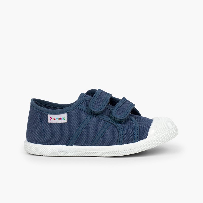 Ténis Lona Crianças com Tiras Aderentes Azul Jeans