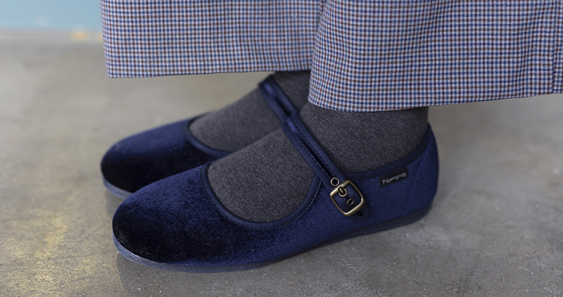 Merceditas de veludo