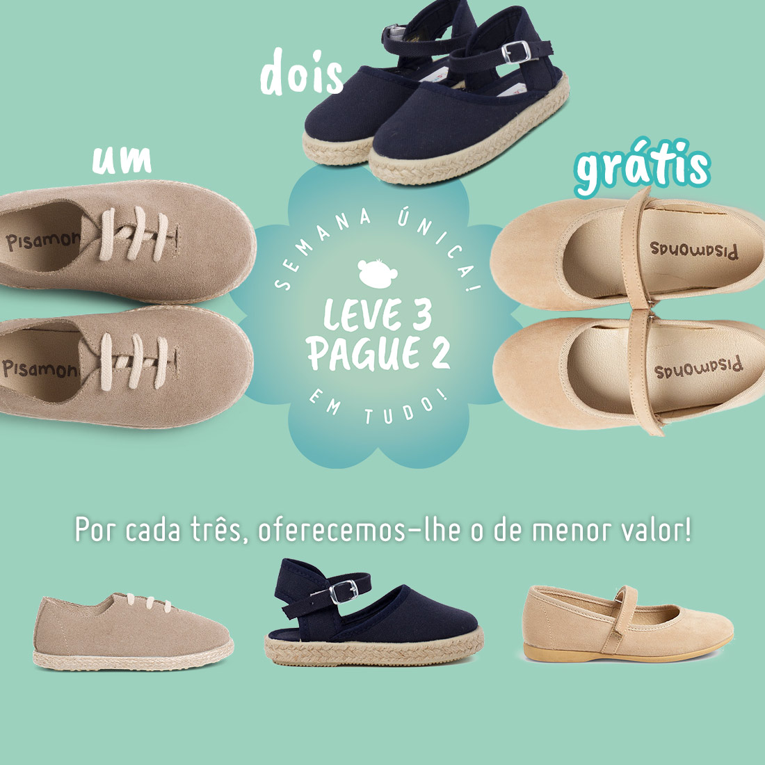 Leve 3, pague 2 EM TUDO!! 